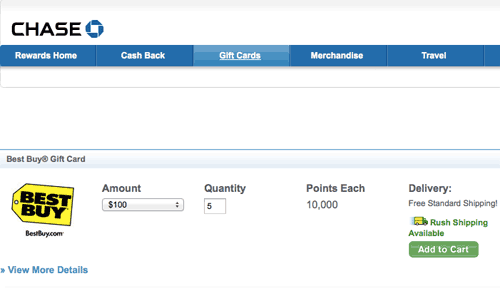 chase ultimate rewards best buy gift cards