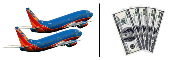 southwest 2 free flights rapid rewards credit card deal