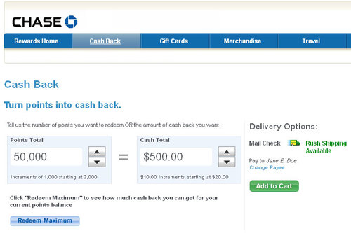 chase ultimate rewards cash back option chase ultimate rewards cash back option