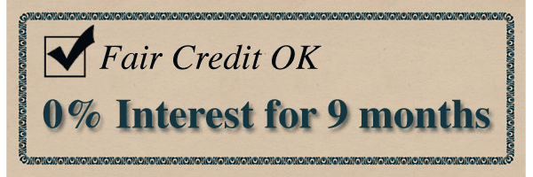 fair credit no interest loan for 9 months